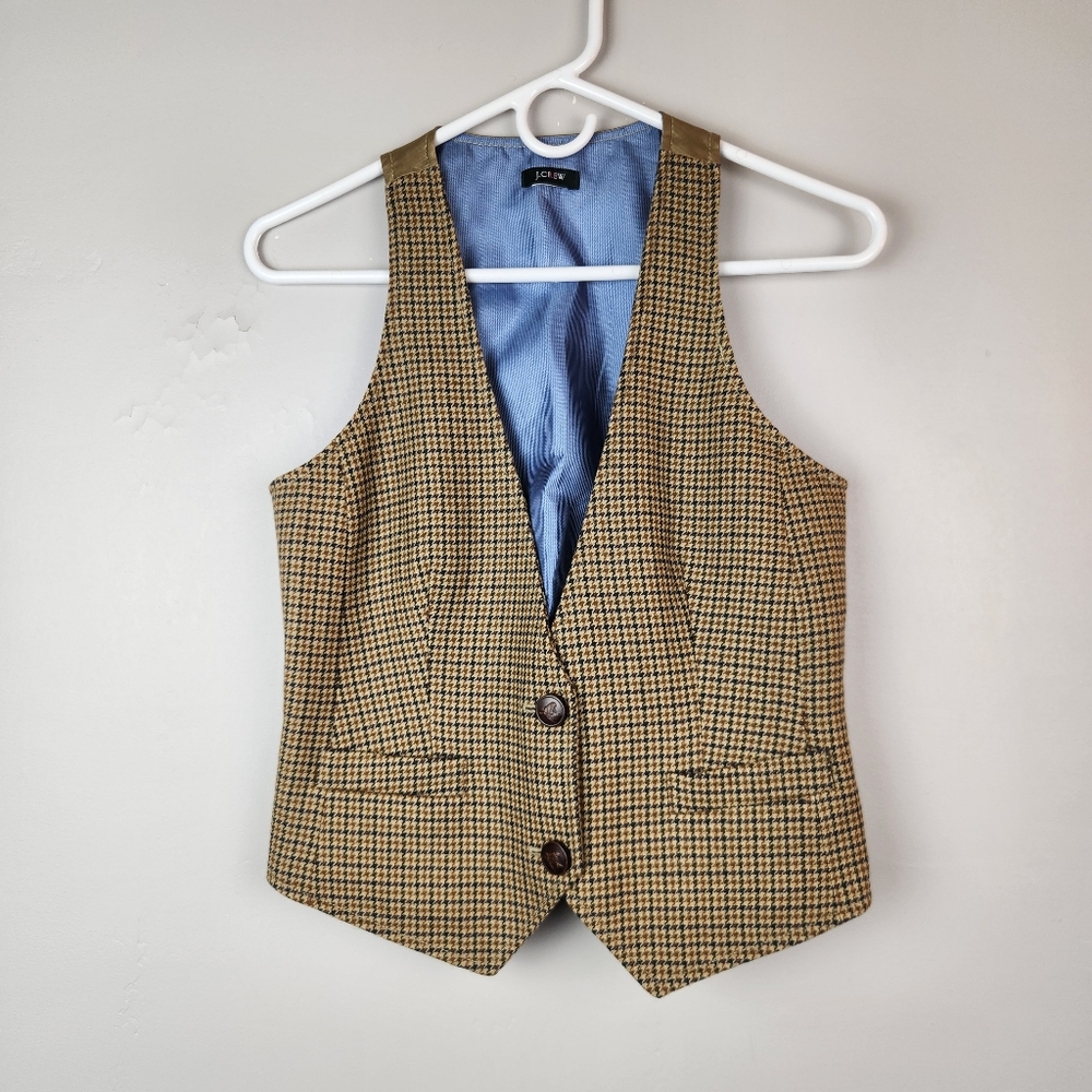 J.Crew Vintage Equestrian Houndstooth Vest